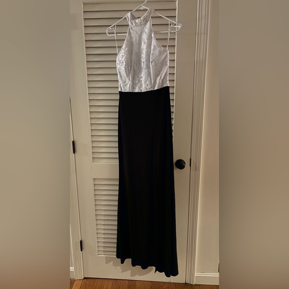 Black and white cocktail dress.